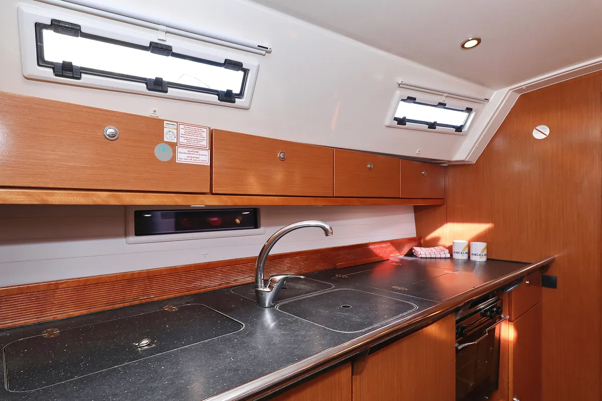 Galley of Silver Arrow, a Bavaria Cruiser 40 S sailboat at Grad Biograd na Moru, Croatia