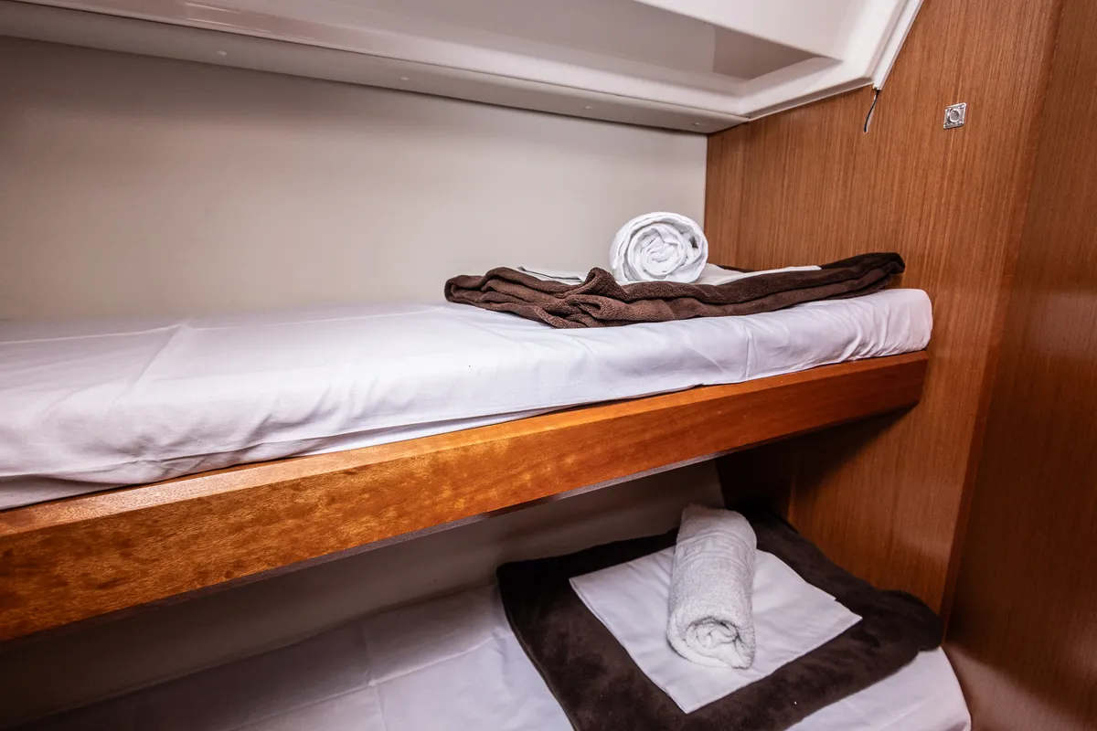 Cabin on Silver I, a Bavaria C45 sailboat at Municipal Unit of Palairos, Greece