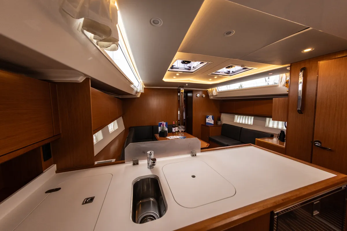 Galley of Silver I, a Bavaria C45 sailboat at Municipal Unit of Palairos, Greece