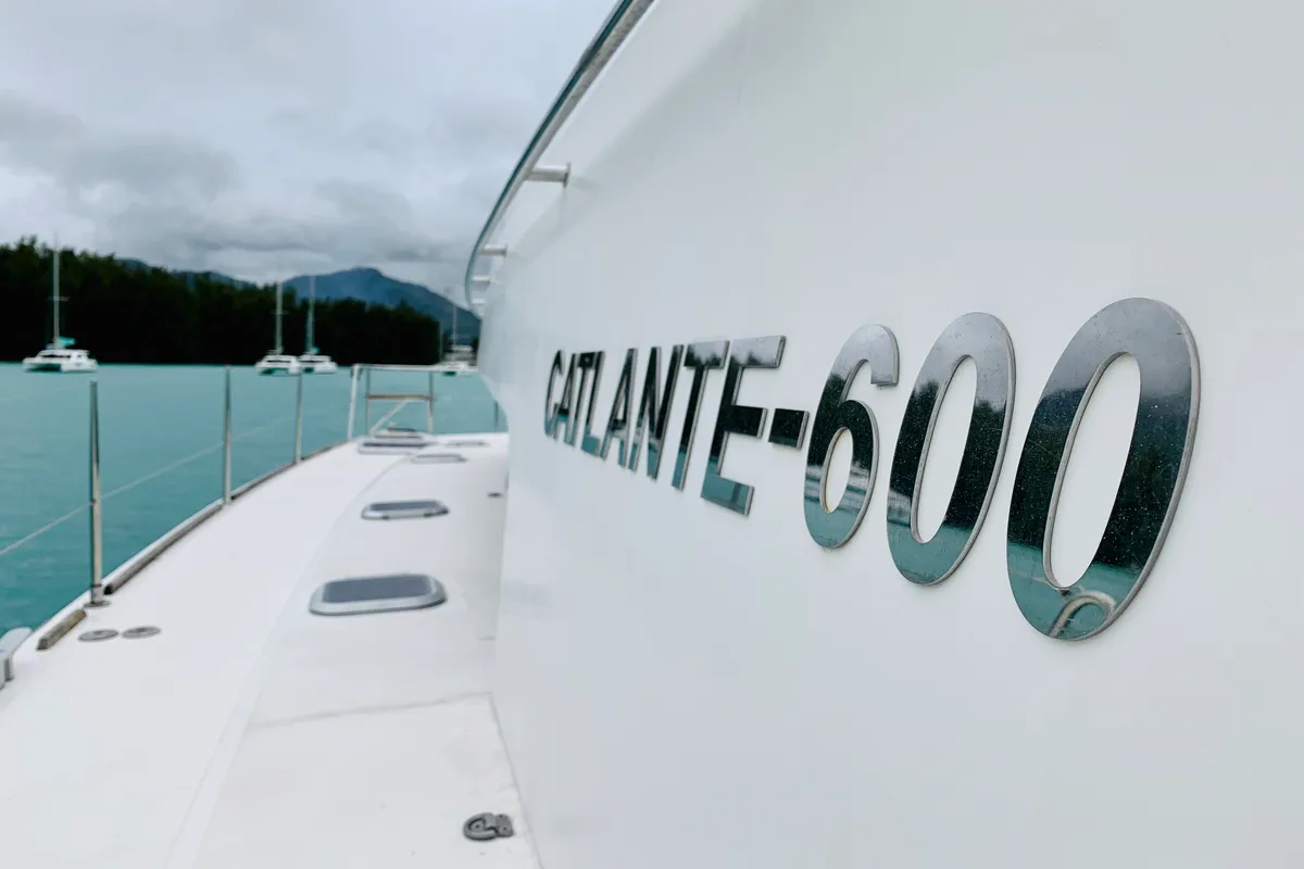 Bacchus, a Catlante 600 catamaran at Roche Caiman, Seychelles