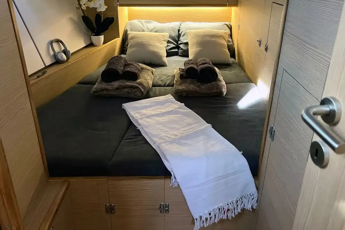 Cabin on Marcus D&D Kufner 57, a D&D Kufner 57 sailboat at Trogir, Croatia