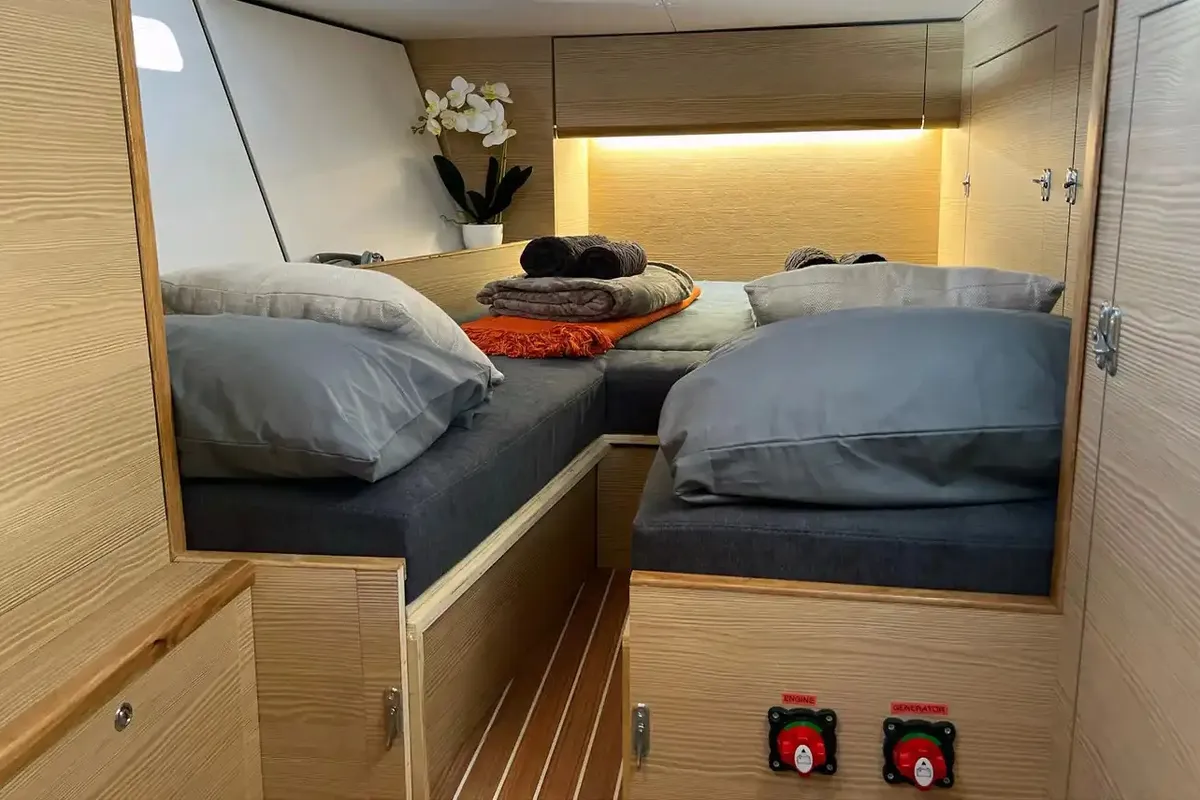 Cabin on Marcus D&D Kufner 57, a D&D Kufner 57 sailboat at Trogir, Croatia