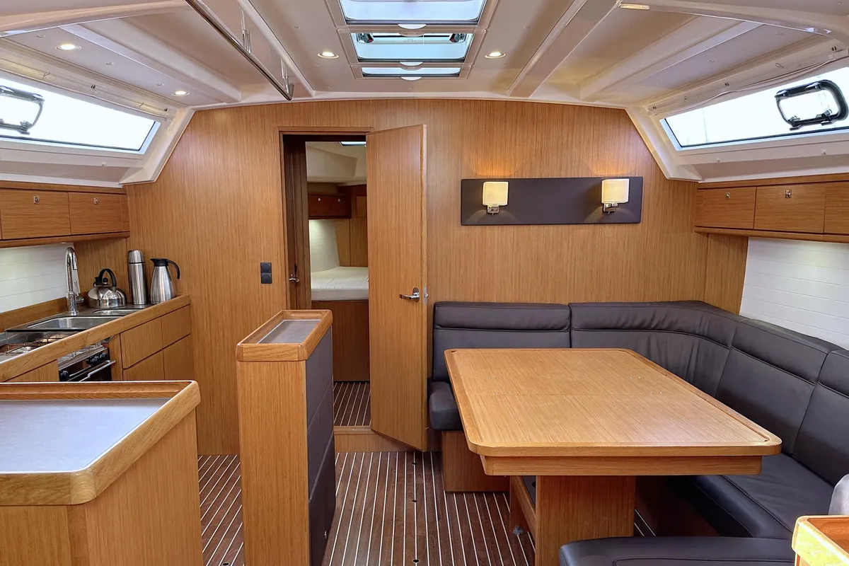 Salon of Blizzard, a Bavaria Cruiser 46 sailboat at Općina Rogoznica, Croatia