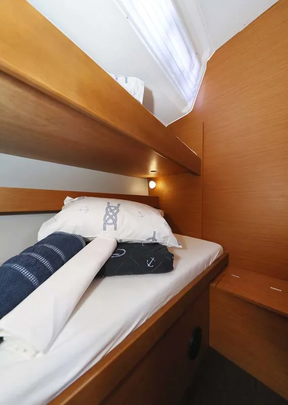 Cabin on Lucia 1, a Dufour 430 sailboat at Grad Trogir, Croatia