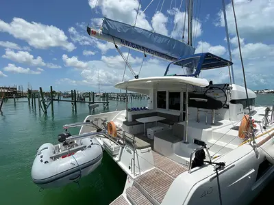 Miss Divine, a Lagoon 40 catamaran at Road Town, British Virgin Islands
