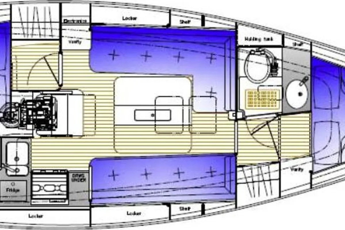 Exterior view of Kavi, a Kavi 9 motorboat at Grad Pula, Croatia