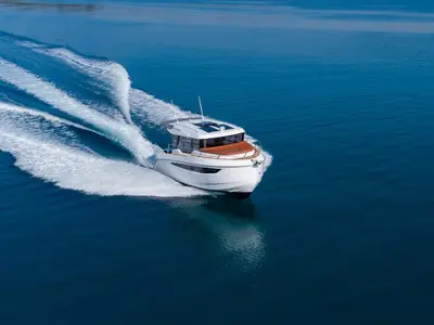 Deck of Kavi, a Kavi 9 motorboat at Grad Pula, Croatia