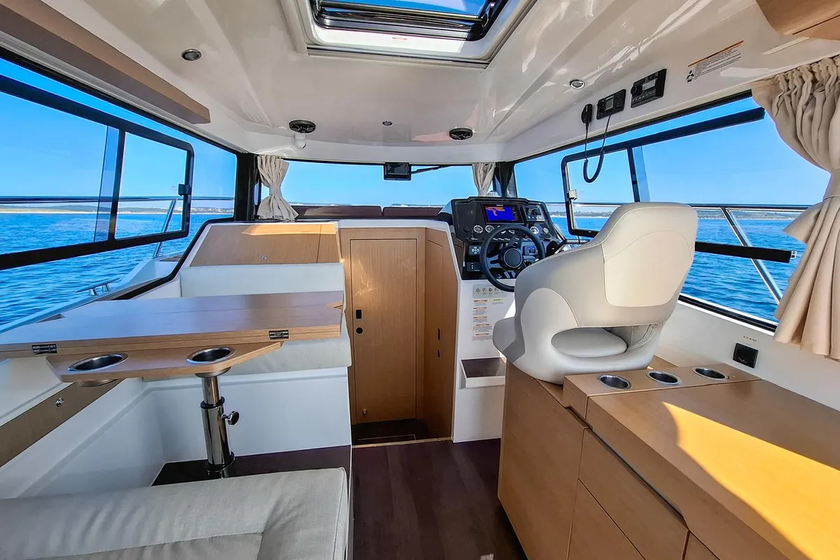 Salon of Kavi, a Kavi 9 motorboat at Grad Pula, Croatia