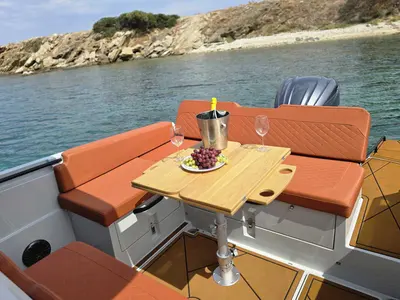 Aquaholic, a Gulet Protagon 25 motorboat at Αμμουλιανή, Greece