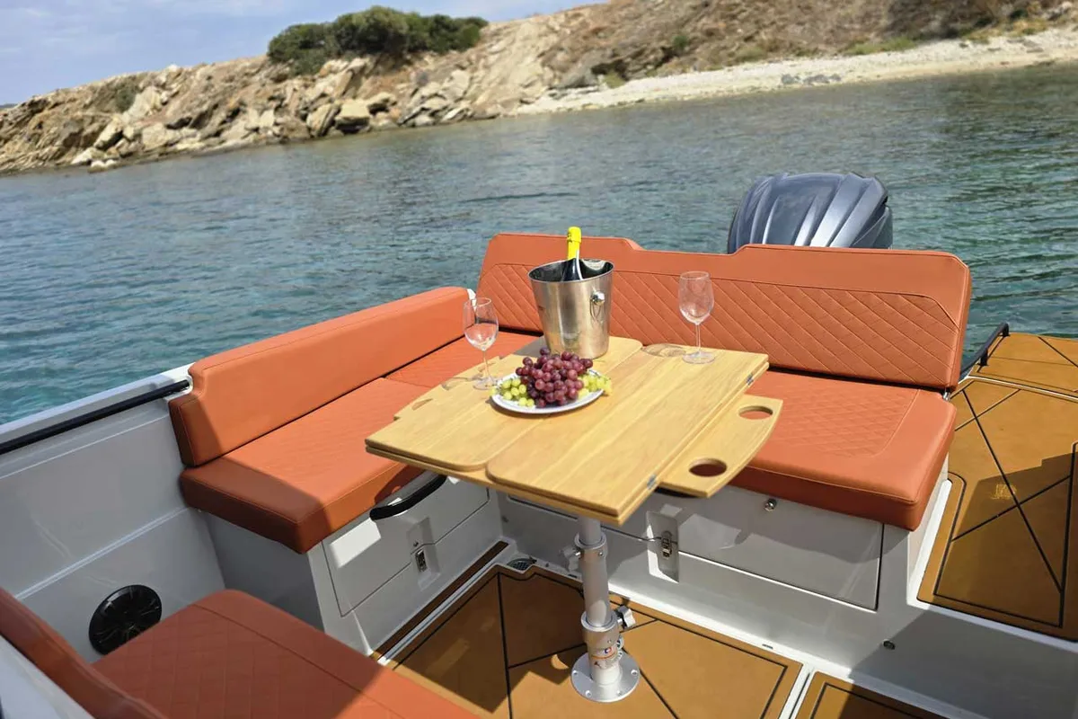 Aquaholic, a Gulet Protagon 25 motorboat at Αμμουλιανή, Greece