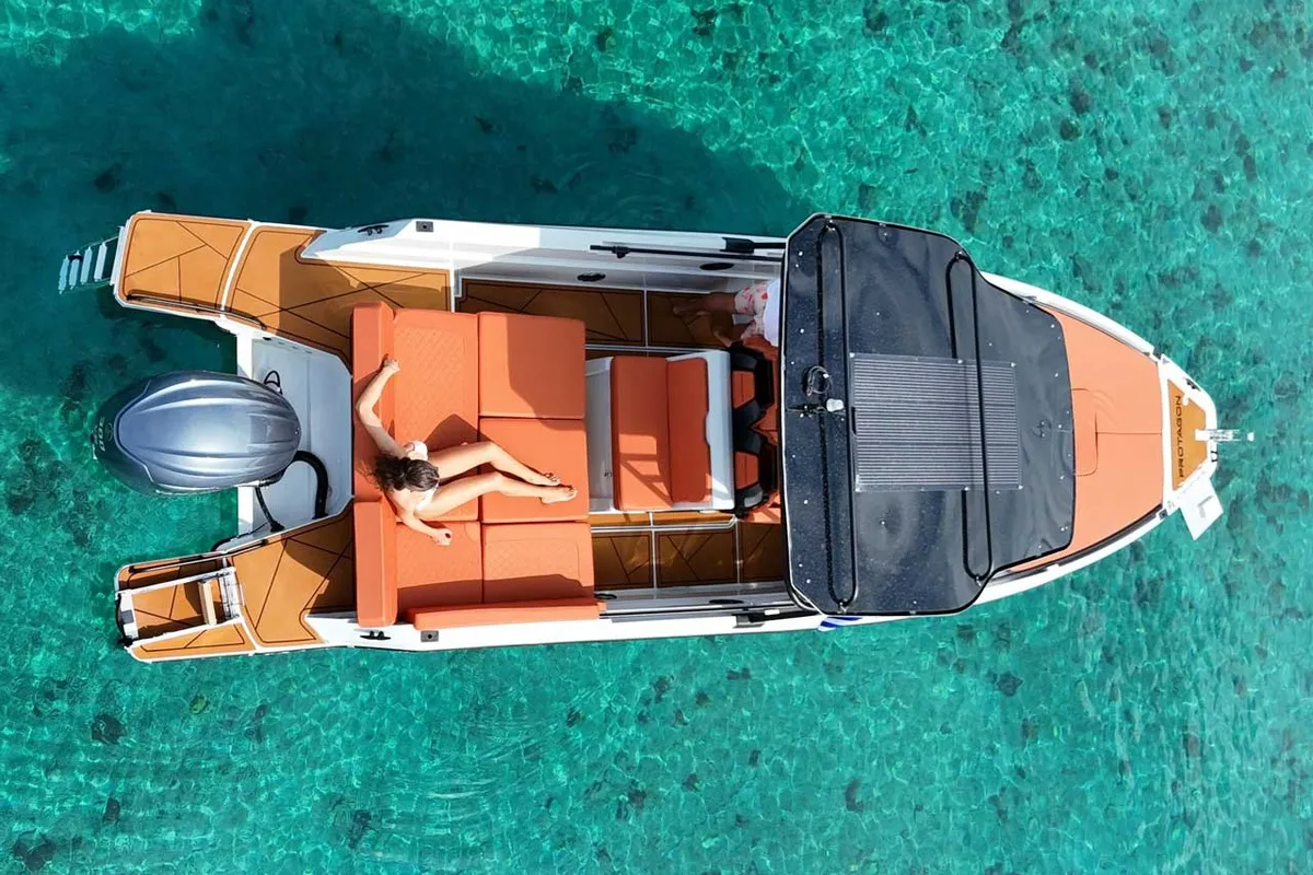 Aquaholic, a Gulet Protagon 25 motorboat at Αμμουλιανή, Greece