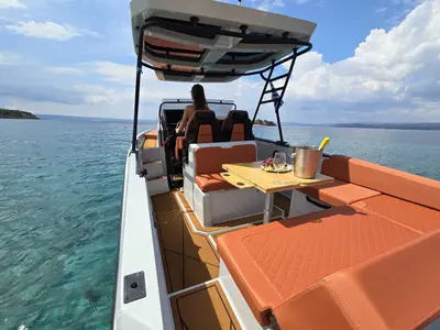 Aquaholic, a Gulet Protagon 25 motorboat at Αμμουλιανή, Greece