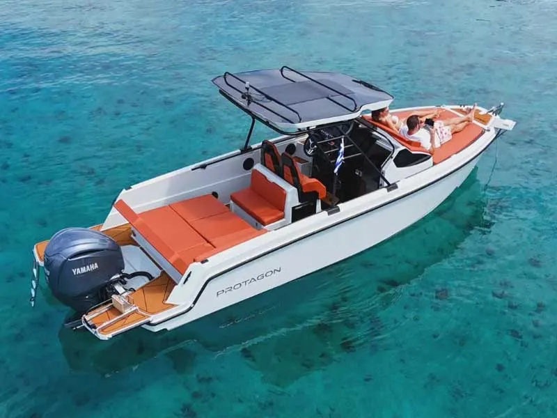 Aquaholic, a Gulet Protagon 25 motorboat at Αμμουλιανή, Greece