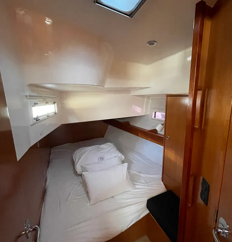 Cabin on Sophia, a Bavaria Cruiser 45 sailboat at Sukošan, Croatia