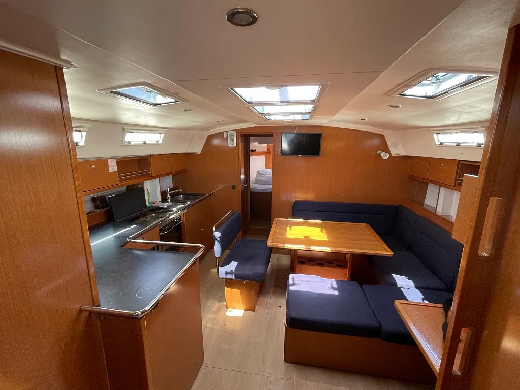 Salon of Sophia, a Bavaria Cruiser 45 sailboat at Sukošan, Croatia