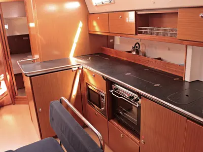 Galley of Sophia, a Bavaria Cruiser 45 sailboat at Sukošan, Croatia