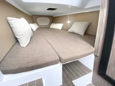 Cabin on Ranieri Cayman 28.0, a Ranieri Cayman 28.0 Executive motorboat at Reggio Calabria, Italy