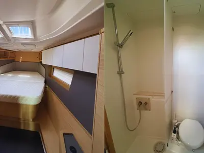 Cabin on Cassiopea, a Dufour 41 sailboat at Palermo, Italy