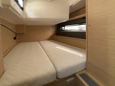 Cabin on Cassiopea, a Dufour 41 sailboat at Palermo, Italy