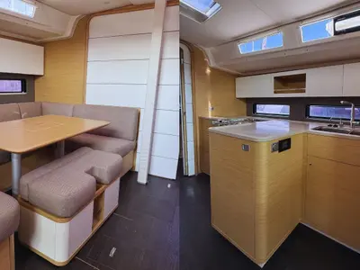 Galley of Cassiopea, a Dufour 41 sailboat at Palermo, Italy