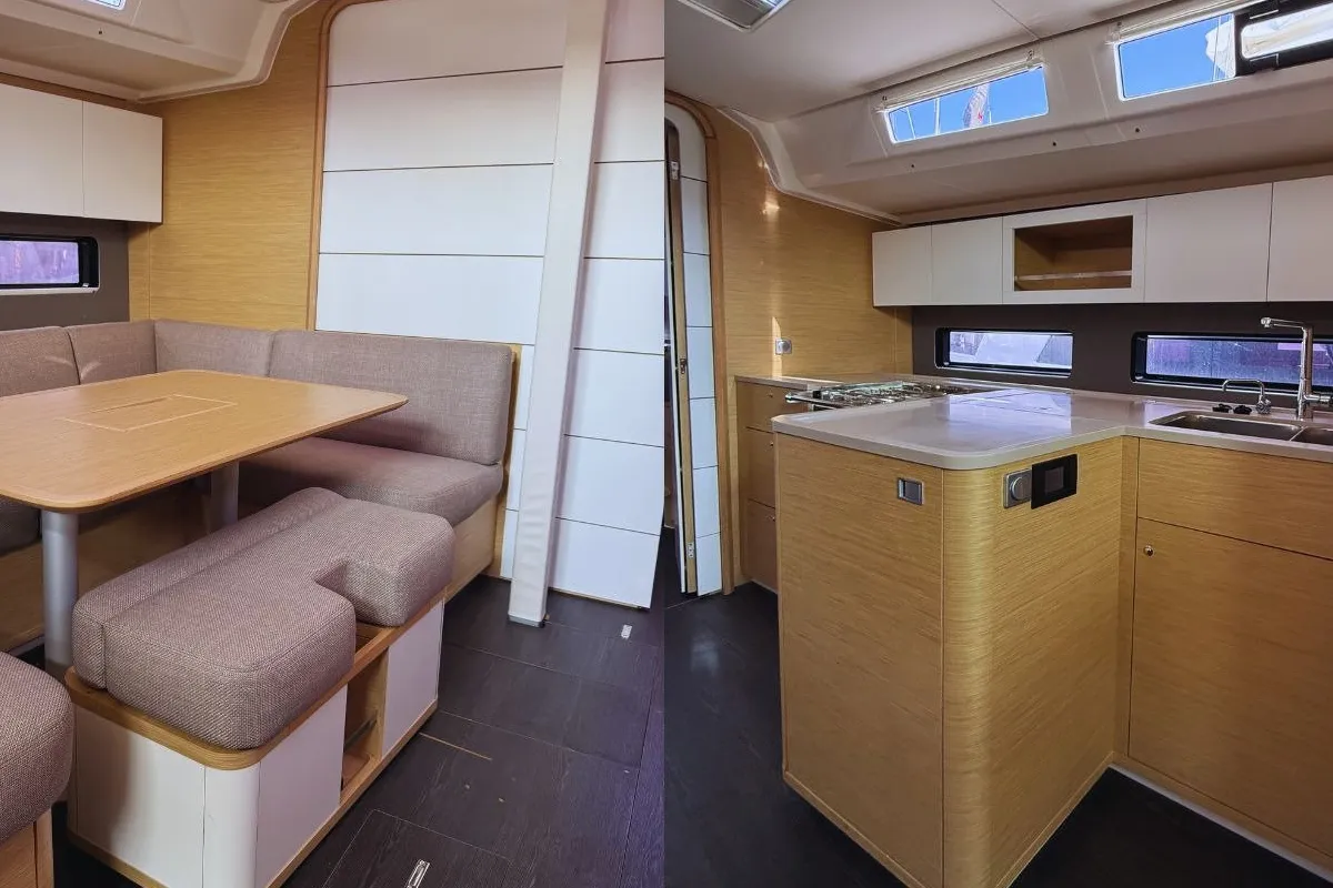 Galley of Cassiopea, a Dufour 41 sailboat at Palermo, Italy