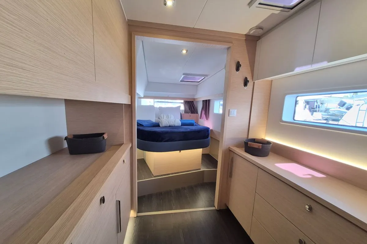 Selah, a Fountaine Pajot FP 44 Maestro catamaran at Road Town, British Virgin Islands