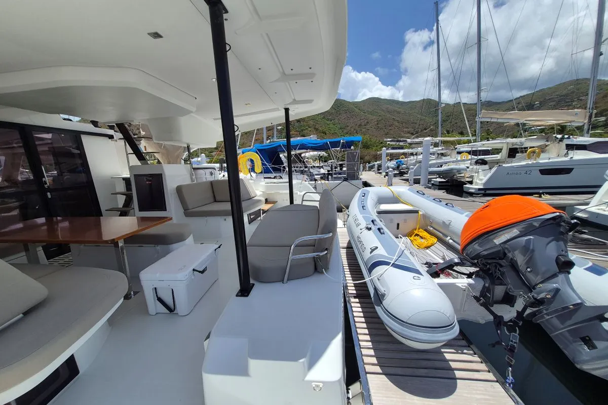 Selah, a Fountaine Pajot FP 44 Maestro catamaran at Road Town, British Virgin Islands