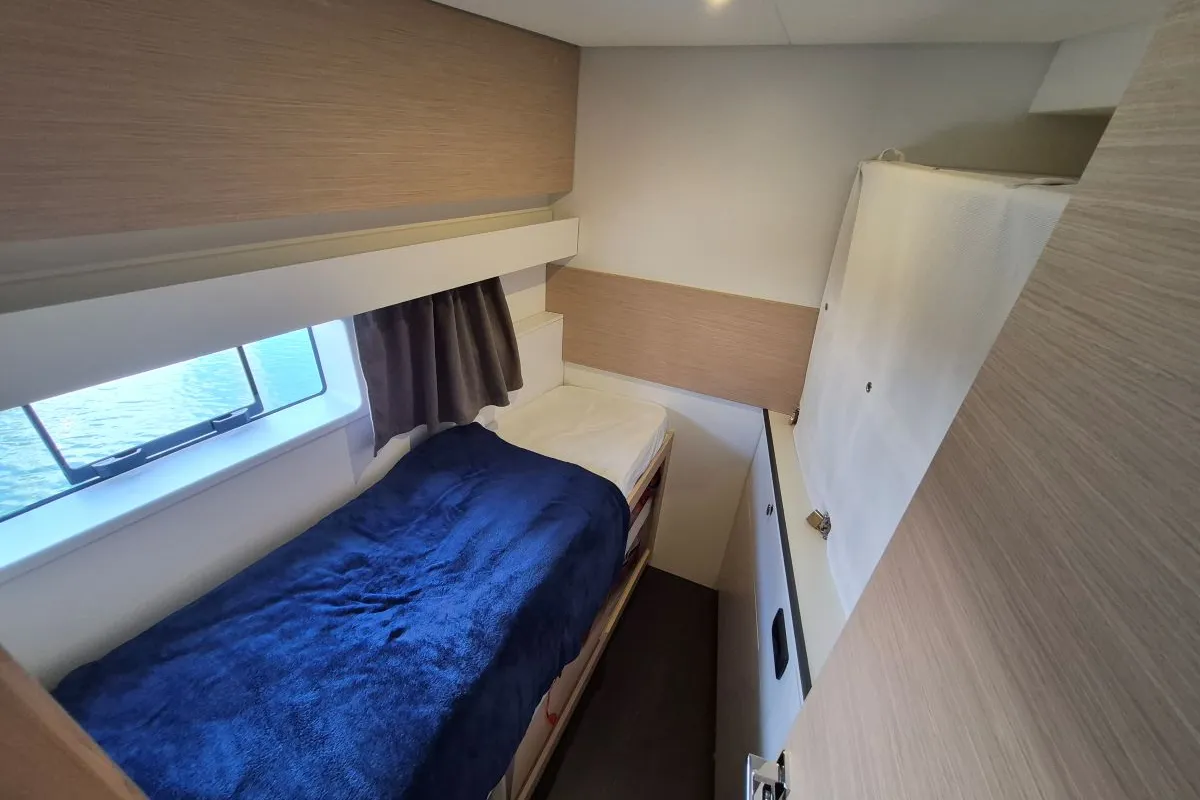 Selah, a Fountaine Pajot FP 44 Maestro catamaran at Road Town, British Virgin Islands