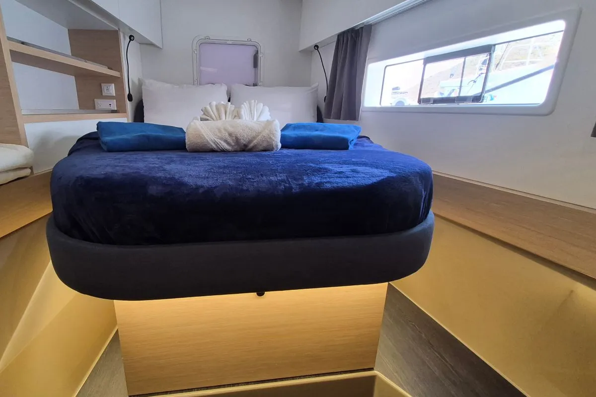 Selah, a Fountaine Pajot FP 44 Maestro catamaran at Road Town, British Virgin Islands