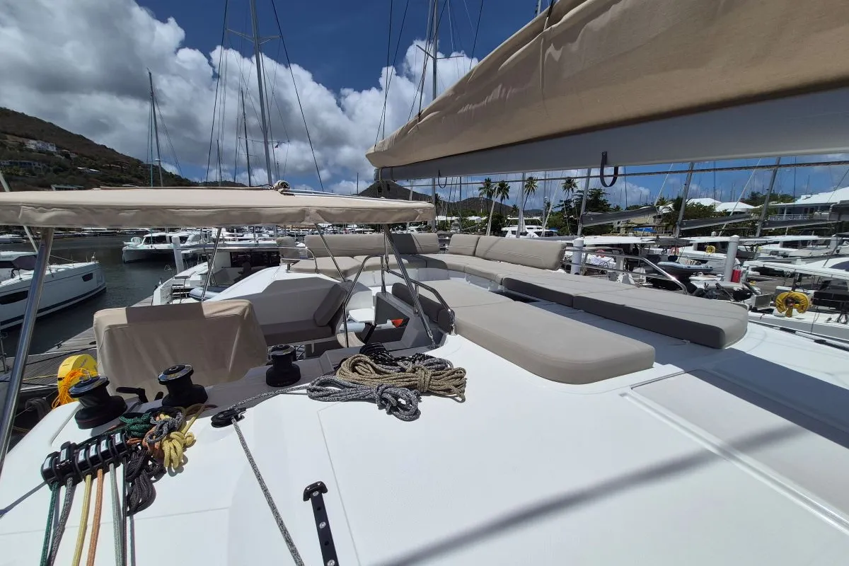 Selah, a Fountaine Pajot FP 44 Maestro catamaran at Road Town, British Virgin Islands