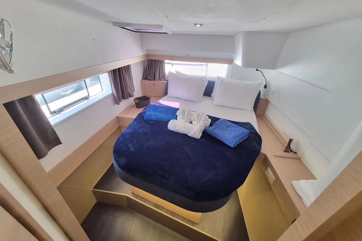 Selah, a Fountaine Pajot FP 44 Maestro catamaran at Road Town, British Virgin Islands
