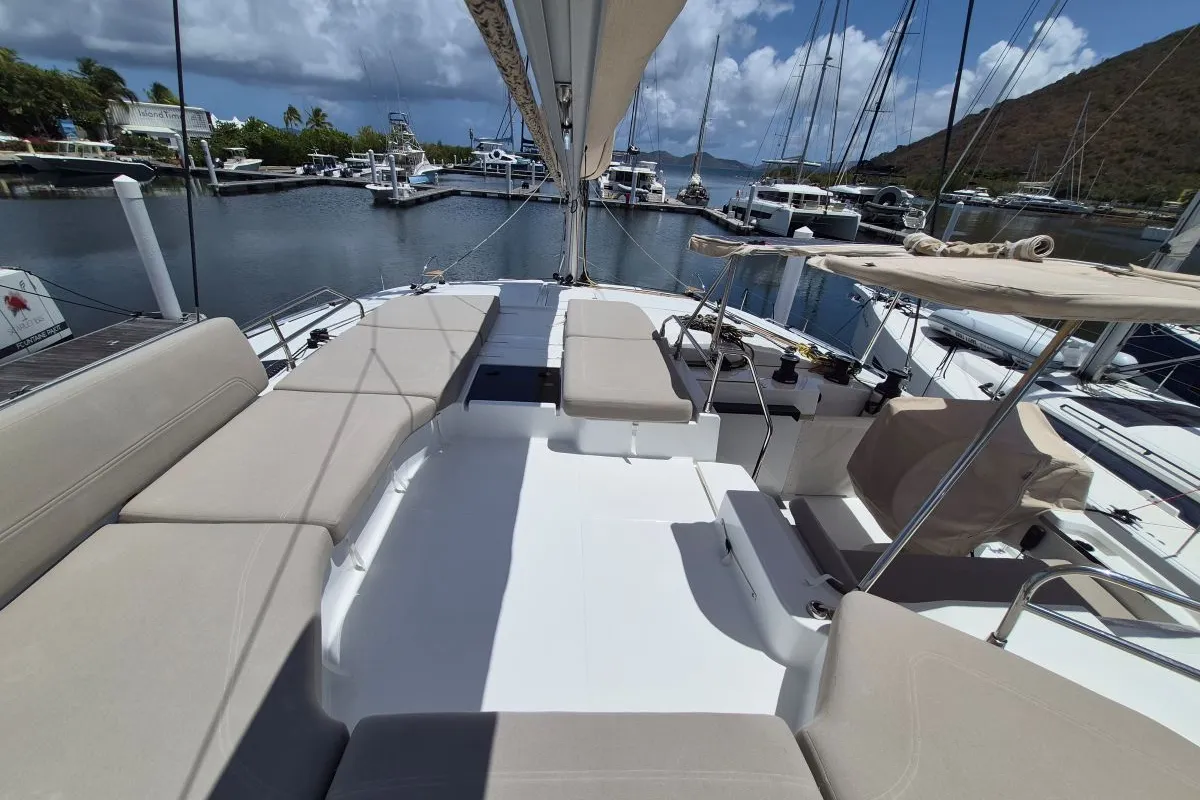 Selah, a Fountaine Pajot FP 44 Maestro catamaran at Road Town, British Virgin Islands