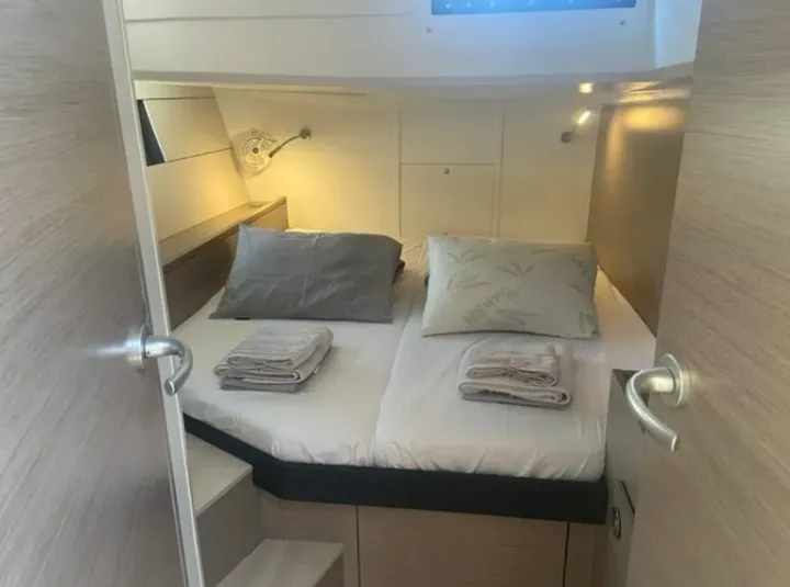 Cabin on Okeanida, a Hanse 460 sailboat at Lavrion, Greece