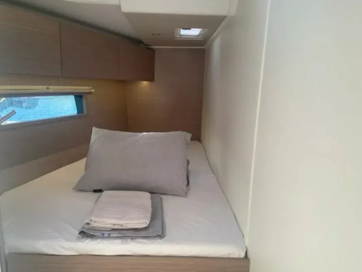 Cabin on Okeanida, a Hanse 460 sailboat at Lavrion, Greece
