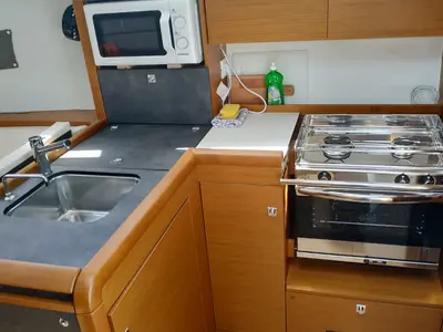 Galley of Berry, a Jeanneau Sun Odyssey 349 sailboat at Općina Pakoštane, Croatia