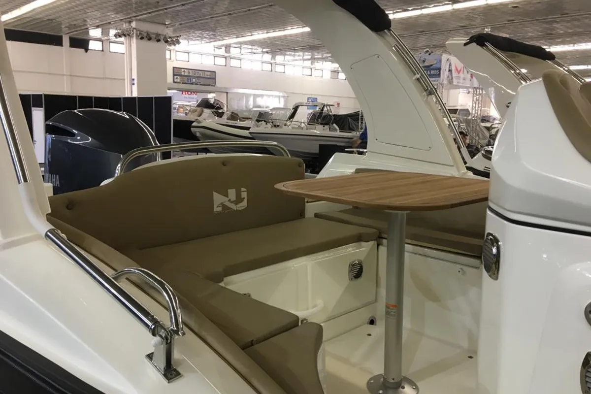 Deck of Nuova Jolly Prince 25, a RIB at Pula, Croatia