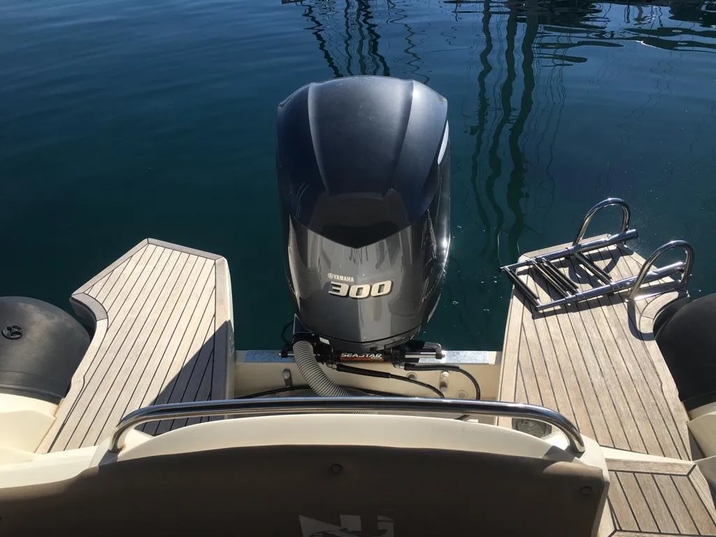 Deck of Nuova Jolly Prince 25, a RIB at Pula, Croatia