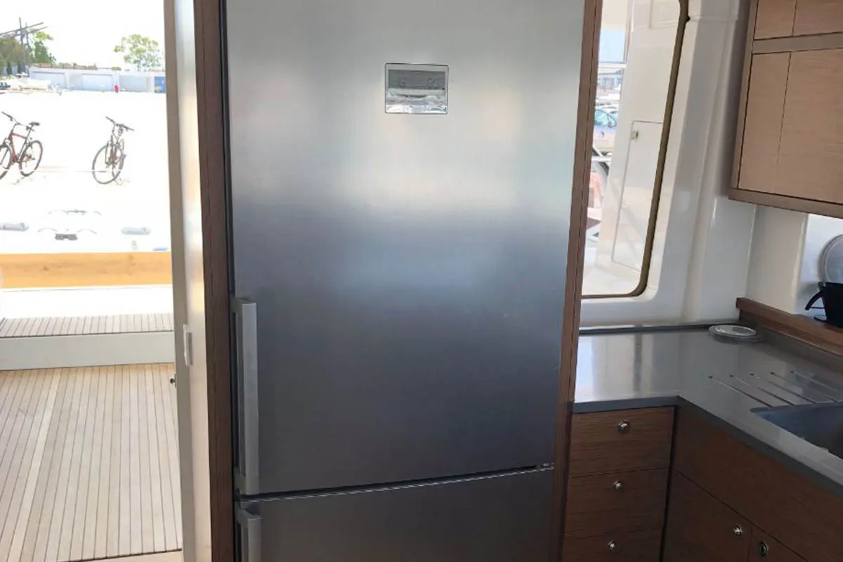 Galley of Smajla 2 Sweden, a Lagoon 52 F catamaran at Athens, Greece