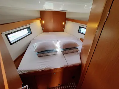 Cabin on Relax, a Bavaria C42 sailboat at Sukošan, Croatia