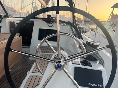 Kairos, a Jeanneau Sun Odyssey 410 sailboat at Marseille, France
