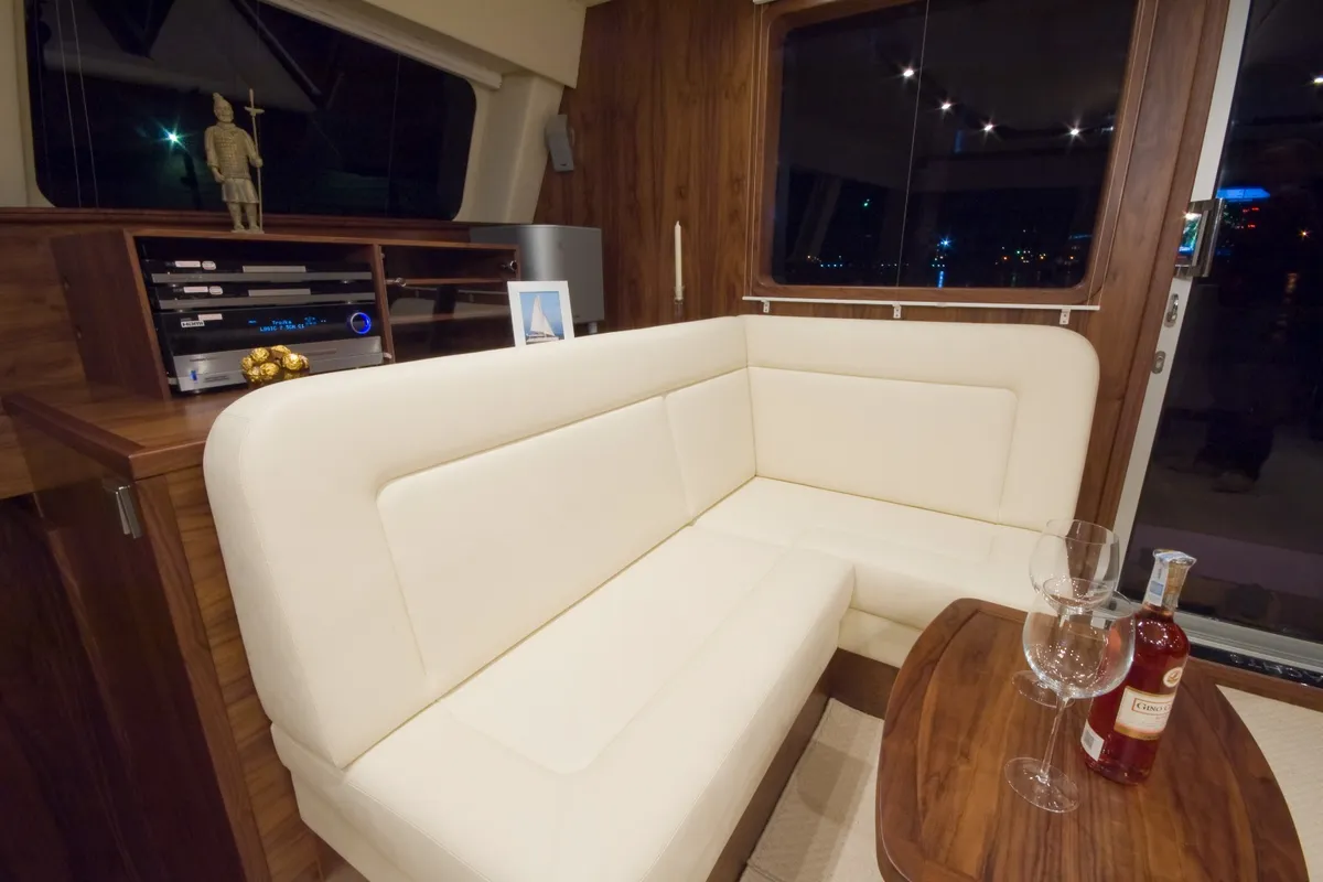Salon of Marea, a Sunreef 62 catamaran at Isla Aguja Cabins San Blas, Panama