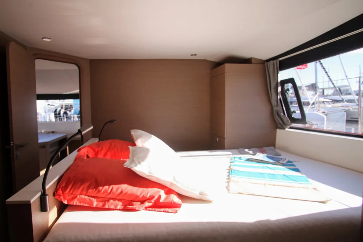Cabin on Trilogy, a NEEL 51 catamaran at Alameda, United States