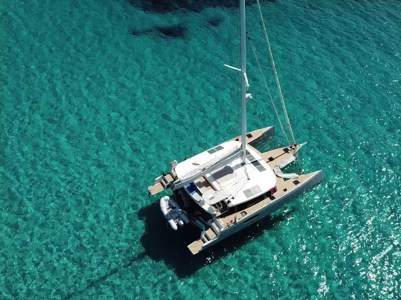 Exterior view of Trilogy, a NEEL 51 catamaran at Alameda, United States