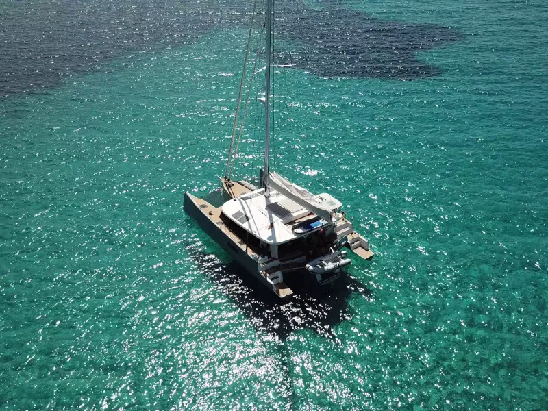 Exterior view of Trilogy, a NEEL 51 catamaran at Alameda, United States