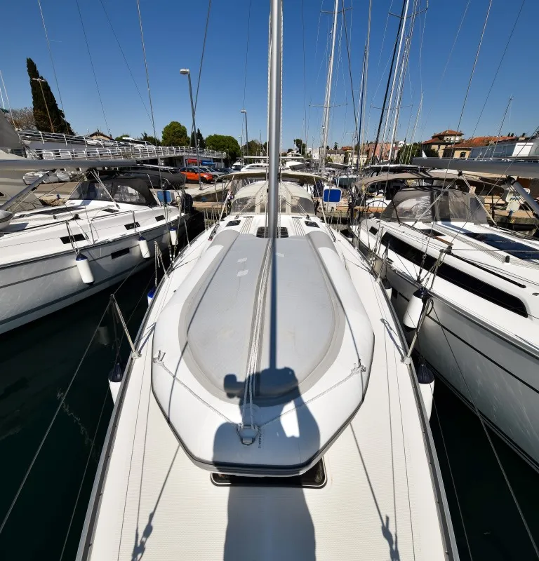 Deck of Chill Bill, a Bavaria Cruiser 41 sailboat at Zadar, Croatia