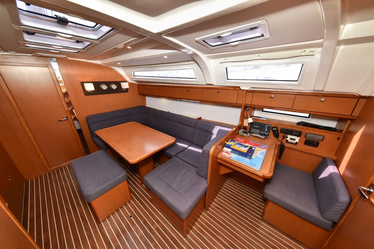 Salon of Chill Bill, a Bavaria Cruiser 41 sailboat at Zadar, Croatia