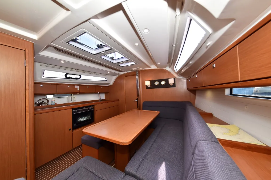 Salon of Chill Bill, a Bavaria Cruiser 41 sailboat at Zadar, Croatia