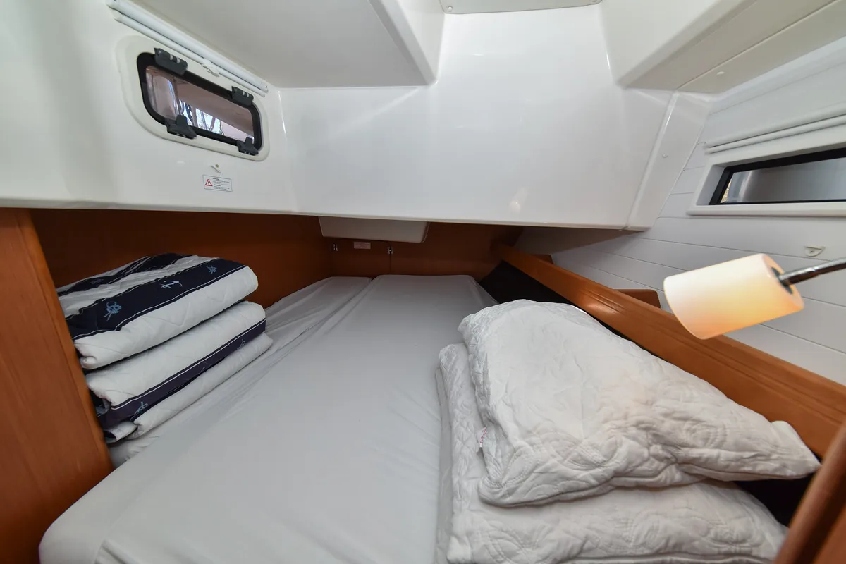 Cabin on Chill Bill, a Bavaria Cruiser 41 sailboat at Zadar, Croatia
