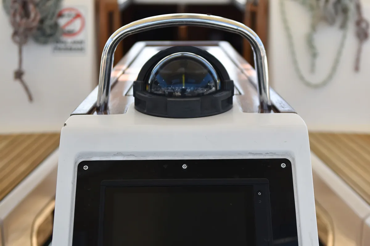 Cockpit of Chill Bill, a Bavaria Cruiser 41 sailboat at Zadar, Croatia