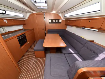 Salon of Chill Bill, a Bavaria Cruiser 41 sailboat at Zadar, Croatia
